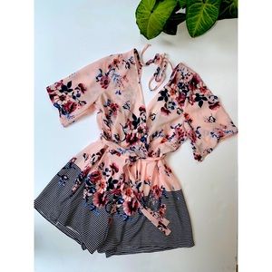 Francesca’s Pink Floral Romper